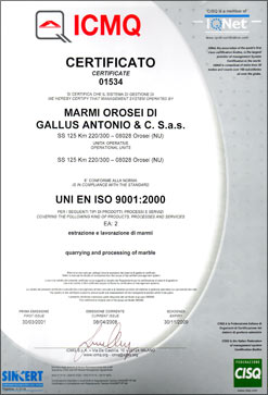 UNI EN ISO 9002:1994 - Certificato n 01534